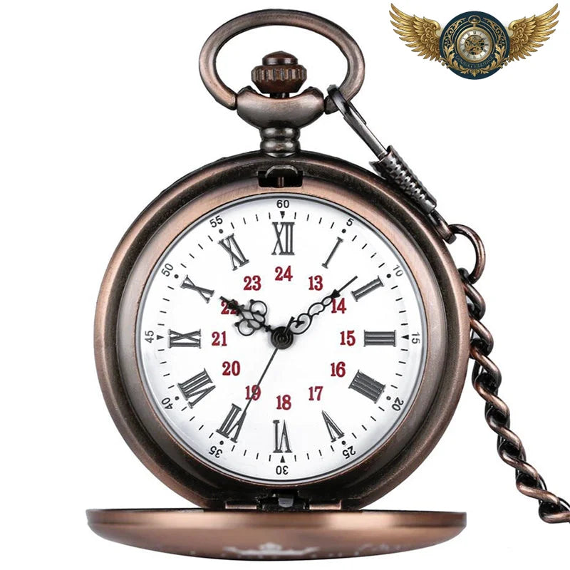 L'Héritage Floral - Montre Gousset Chasseur Quartz Or Rose - Vue 4 - Gousset-heritage