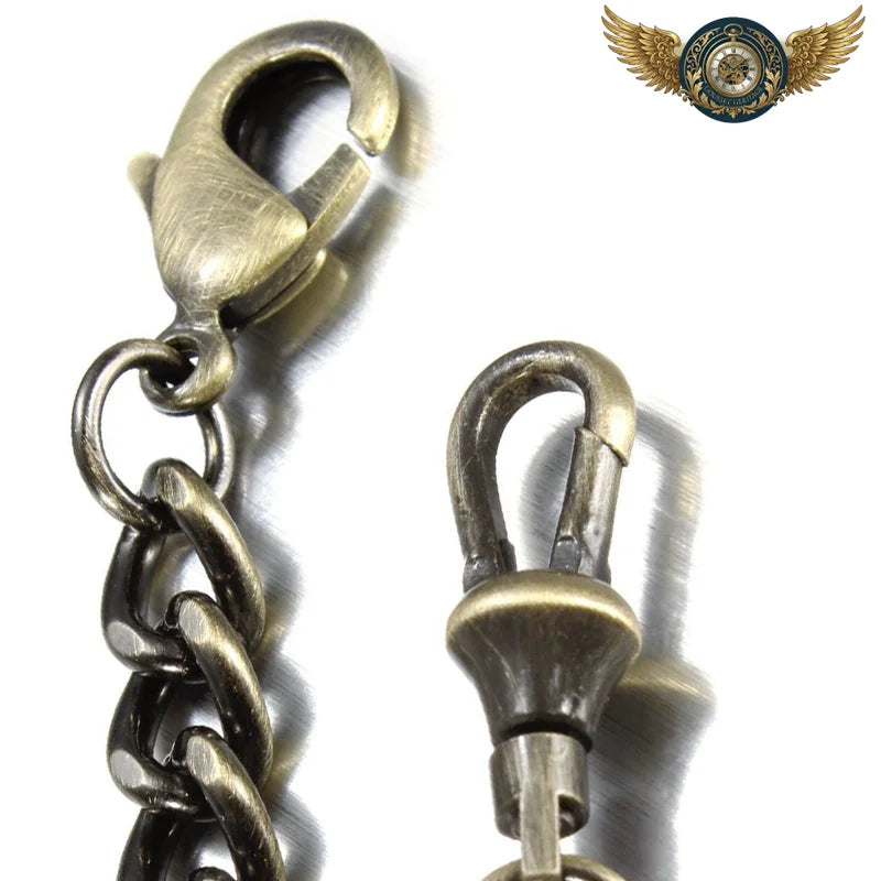 L'Héritage Industriel - Chaîne Gourmette Clip Bronze Antique - Vue 3 - Gousset-heritage