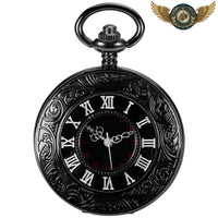 L'Héritage Néo-Victorien – Montre de Poche Demi-Chasseur Quartz - modèle Noir - Gousset-heritage