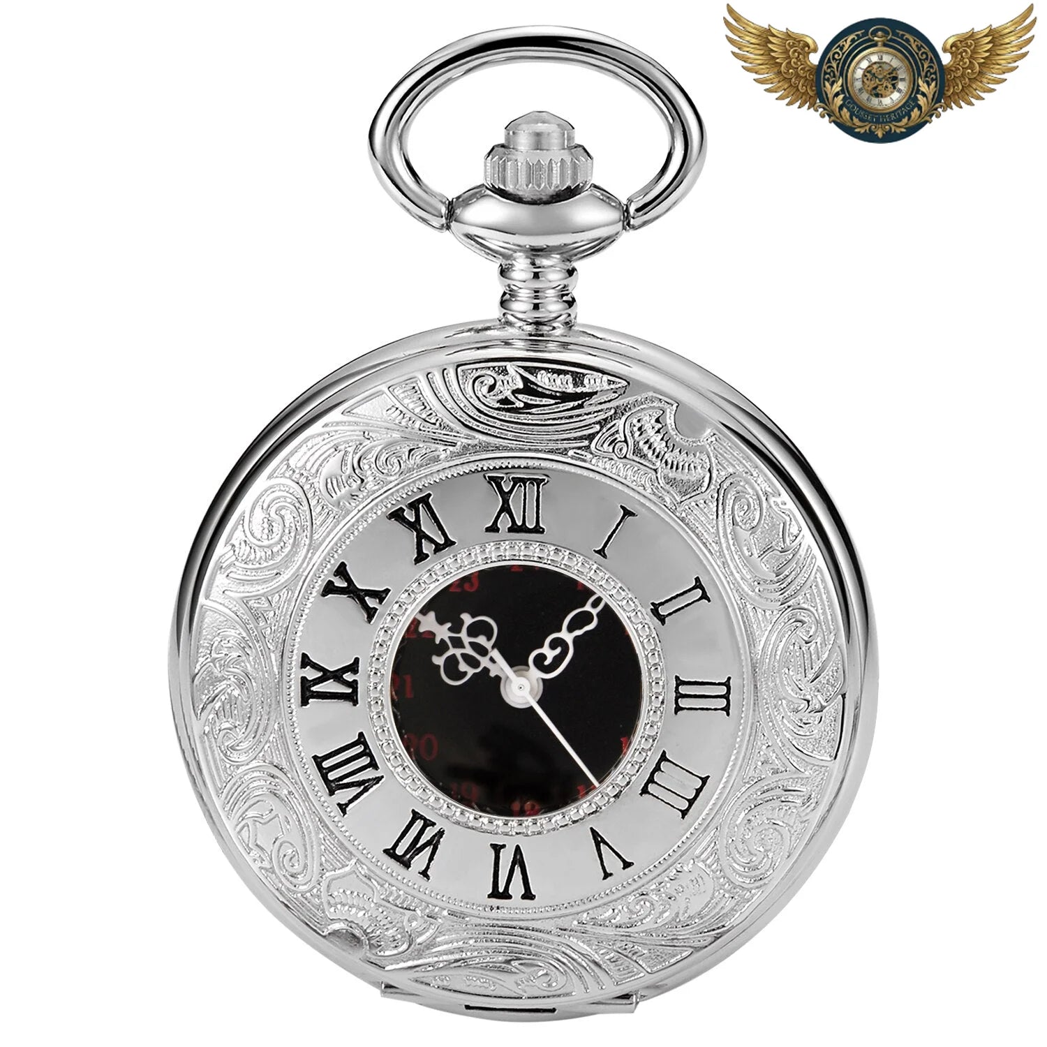 L'Héritage Néo-Victorien – Montre de Poche Demi-Chasseur Quartz - Argent - Gousset-heritage