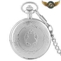 L'Héritage Nobiliaire - Montre Gousset Chasseur Ciselée Quartz - modèle Argent - Gousset-heritage