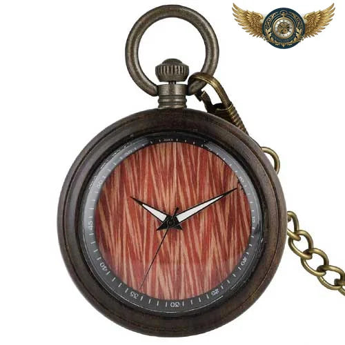 L'Héritage Organique – Montre de Poche Bois, Mouvement Quartz - Vue 1 - Gousset-heritage