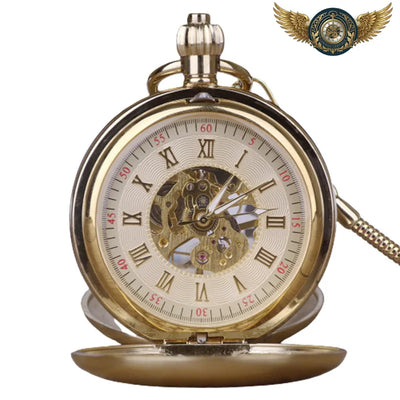 Acheter L'Héritage Victorien - Montre Gousset Double Chasseur Squelette Or - Gousset-heritage