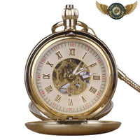 L'Héritage Victorien - Montre Gousset Double Chasseur Squelette Or - Gousset-heritage