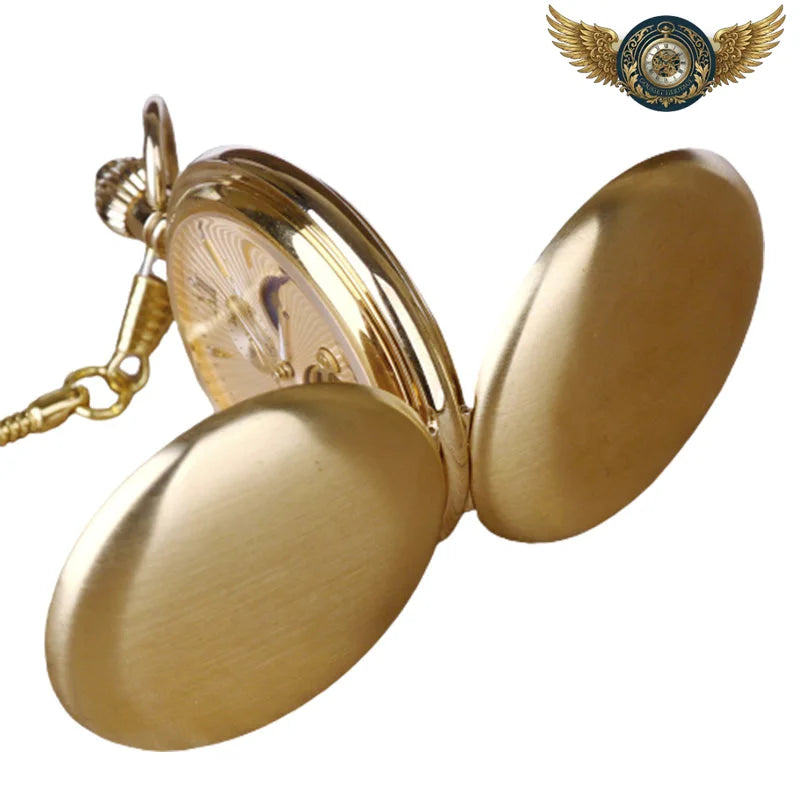 L'Héritage Victorien - Montre Gousset Double Chasseur Squelette Or - Vue 3 - Gousset-heritage
