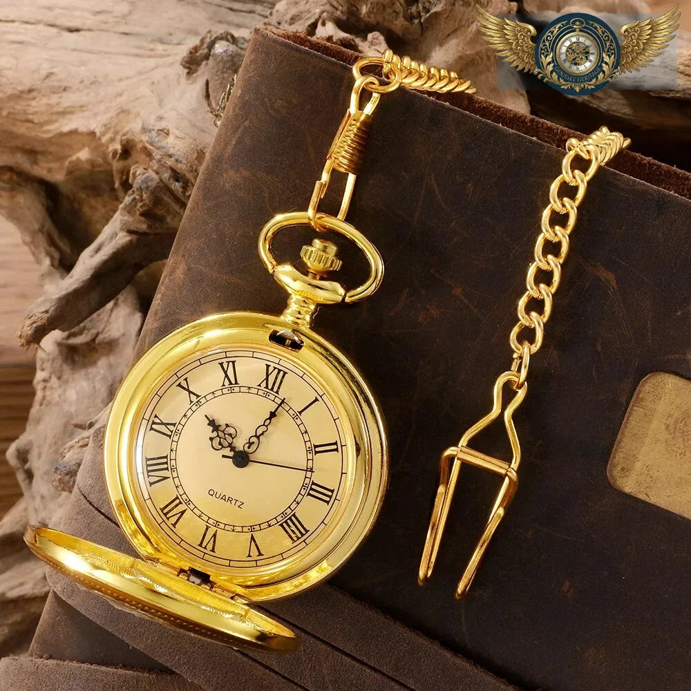 L'Héritage – Montre Gousset Or Chasseur, Gravure Héraldique - Vue 5 - Gousset-heritage
