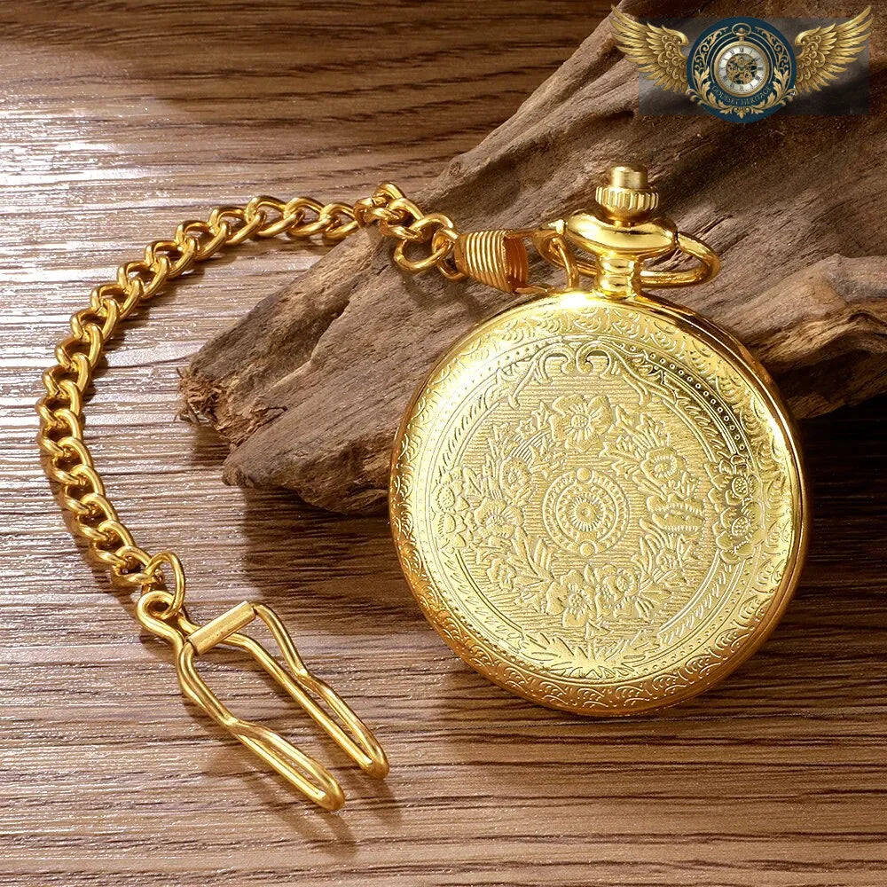 L'Héritage – Montre Gousset Or Chasseur, Gravure Héraldique - Vue 6 - Gousset-heritage