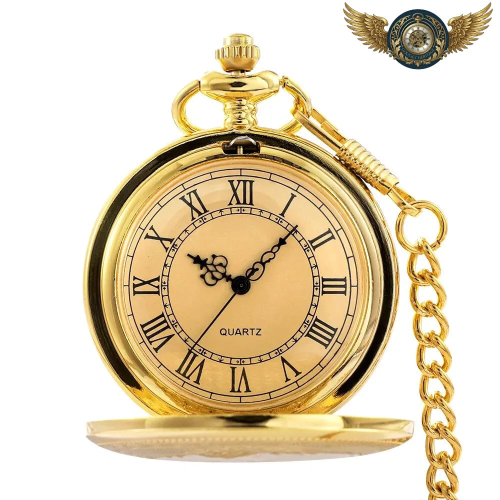 L'Héritage – Montre Gousset Or Chasseur, Gravure Héraldique - Or - Gousset-heritage