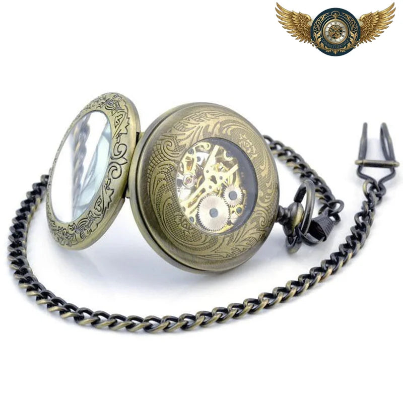 L'Héritage – Montre Gousset Squelette Bronze Remontage Manuel - Vue 4 - Gousset-heritage