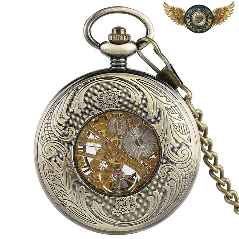 L'Héritage – Montre de Poche Mécanique Squelette Bronze 47mm - Vue 3 - Gousset-heritage