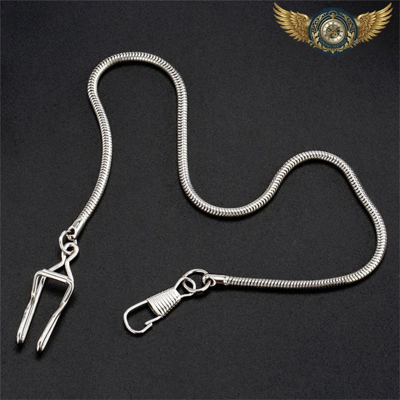 L'Héritier - Chaîne de Ceinture Maille Serpentin | Acier Inoxydable - Argent - Gousset-heritage