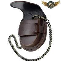 L'Héritier - Étui Ceinture Cuir Pleine Fleur Noir & Croco - modèle Bronze - Gousset-heritage