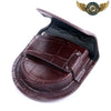 L'Héritier - Étui Simili-cuir Crocodile pour Montre Gousset Brun - Vue 3 - Gousset-heritage