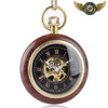 L'Héritier - Montre Gousset Bois Acajou Semi-Squelette Quartz - Vue 2 - Gousset-heritage