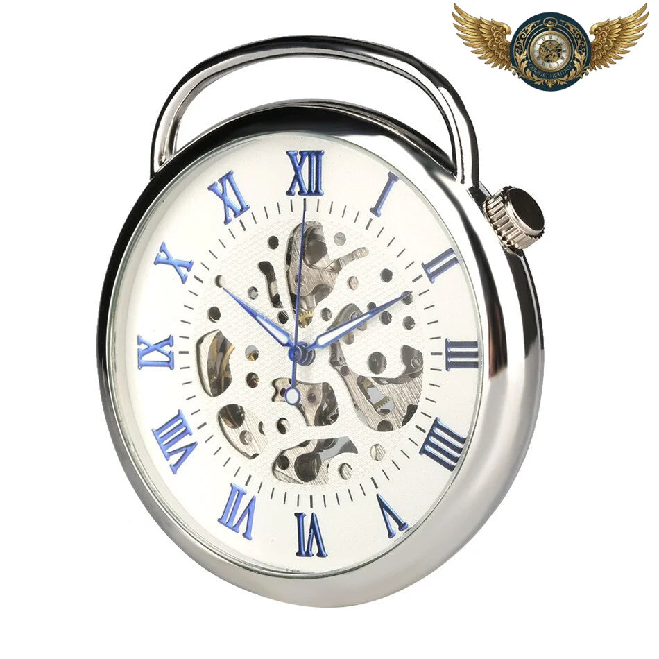 L'Horloge Bleue - Montre Gousset Mécanique Semi-Squelette - Vue 2 - Gousset-heritage