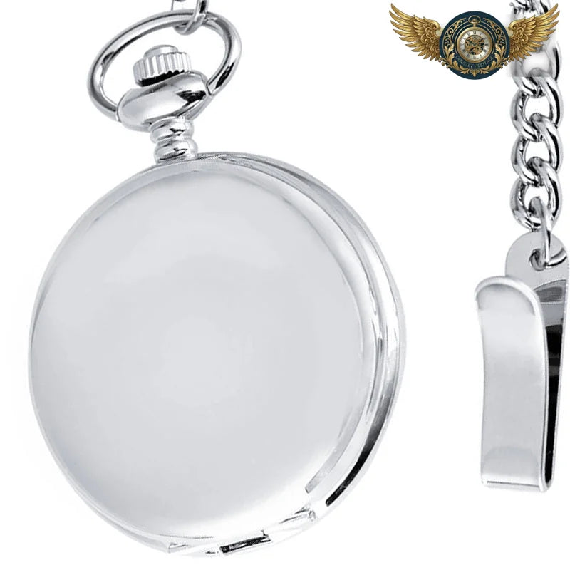 L'Horloge Néo-Victorienne - Montre Gousset Squelette Chasseur - Argent - Gousset-heritage