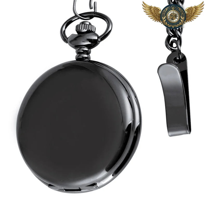 L'Horloge Néo-Victorienne - Montre Gousset Squelette Chasseur - Noir - Gousset-heritage