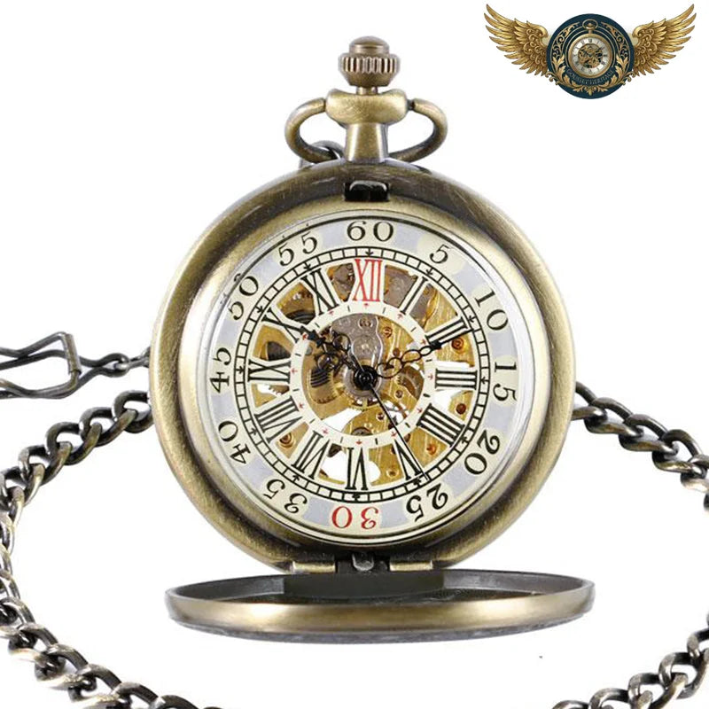 L'Horloge du Dandy - Montre Gousset Mécanique Chasseur Bronze