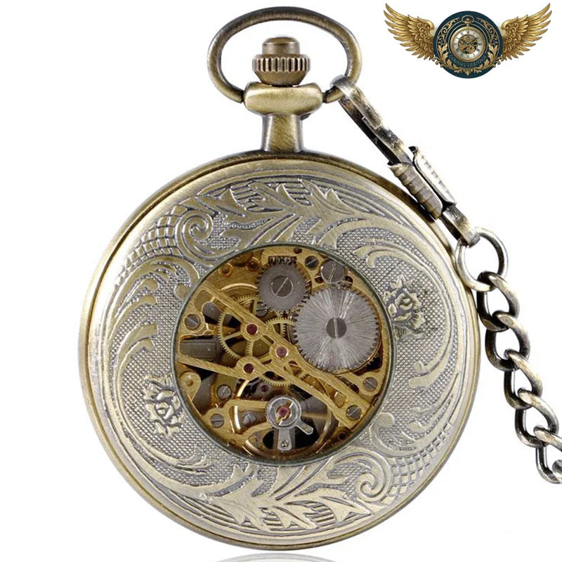 L'Horloge du Dandy - Montre Gousset Mécanique Chasseur Bronze - Vue 3 - Gousset-heritage