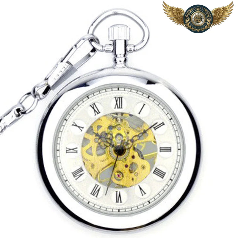 L'Horloger - Montre Gousset Mécanique Squelettée Open-Face - Argent - Gousset-heritage