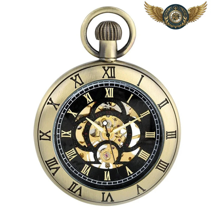 L'Horloger - Montre de Poche Squelette Mécanique Rétro-Chic - Bronze - Gousset-heritage
