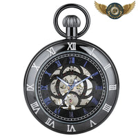 L'Horloger - Montre de Poche Squelette Mécanique Rétro-Chic - modèle Noir - Gousset-heritage