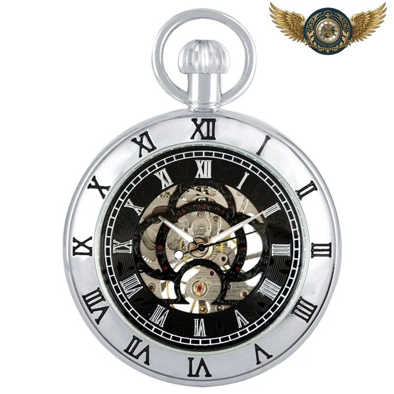 L'Horloger - Montre de Poche Squelette Mécanique Rétro-Chic - Argent - Gousset-heritage