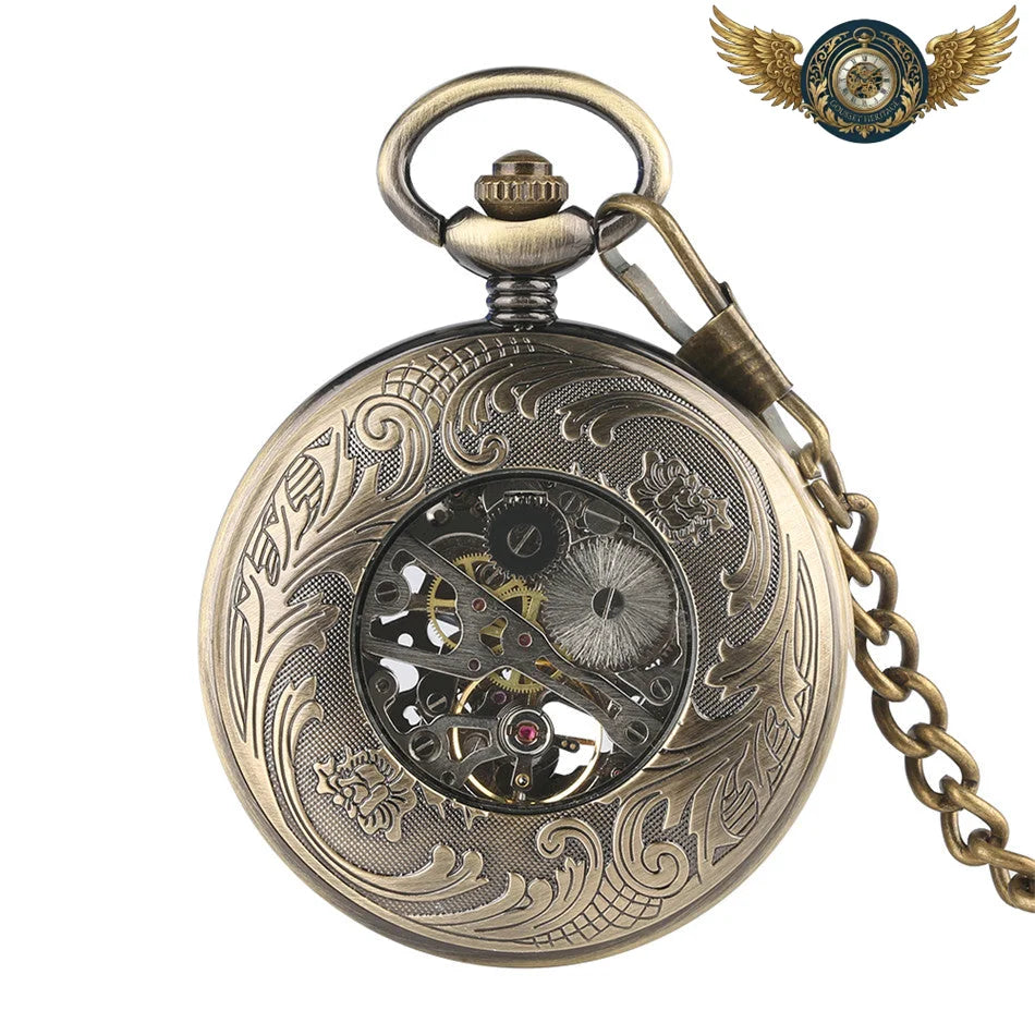 L'Horloger Graveur - Montre Gousset Mécanique Squelette Bronze - Vue 3 - Gousset-heritage