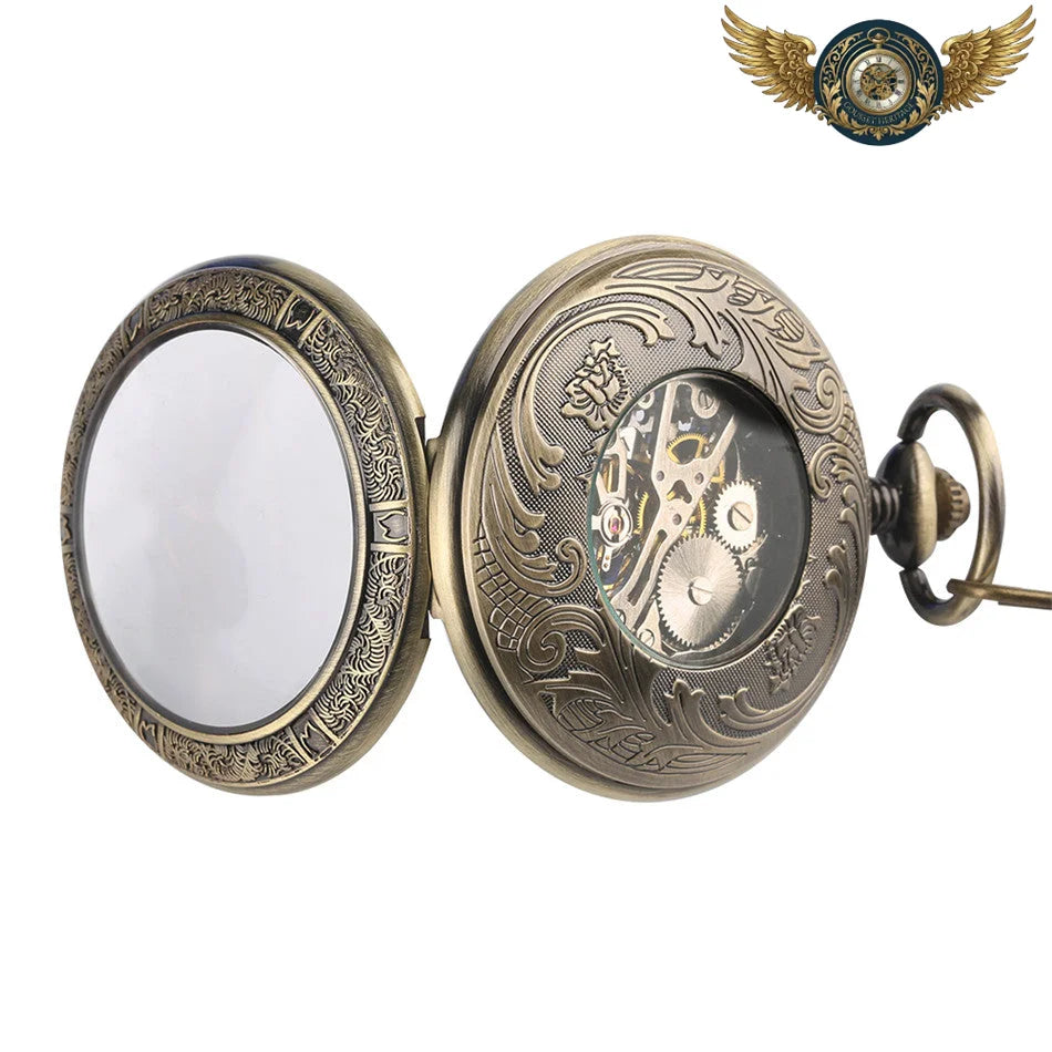 L'Horloger Graveur - Montre Gousset Mécanique Squelette Bronze - Vue 4 - Gousset-heritage