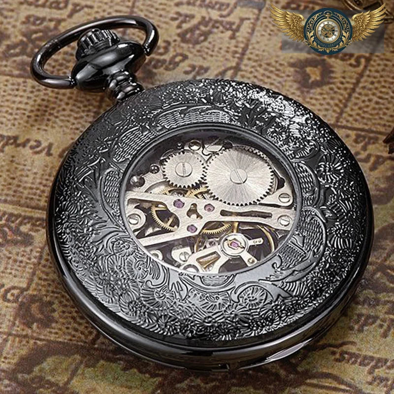 L'Horloger Squelette - Montre Gousset Chasseur Mécanique - Vue 8 - Gousset-heritage