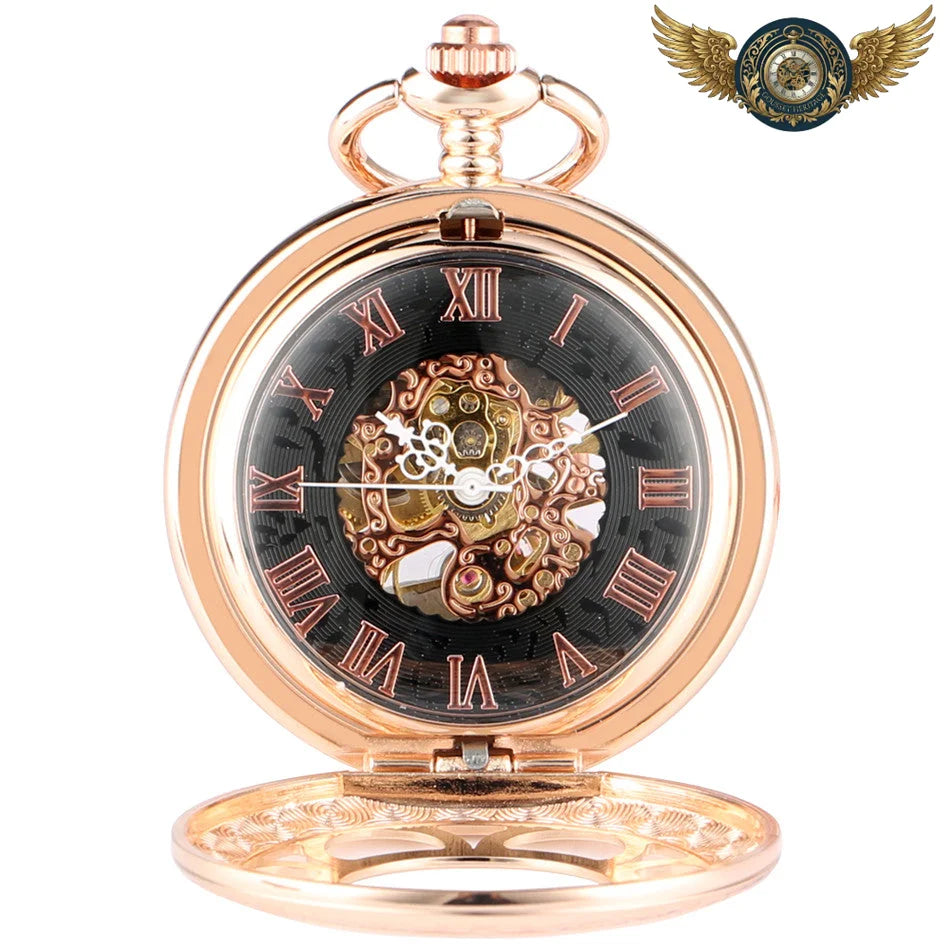 L'Horloger Steampunk - Montre Gousset Squelette Mécanique 45mm - Vue 2 - Gousset-heritage