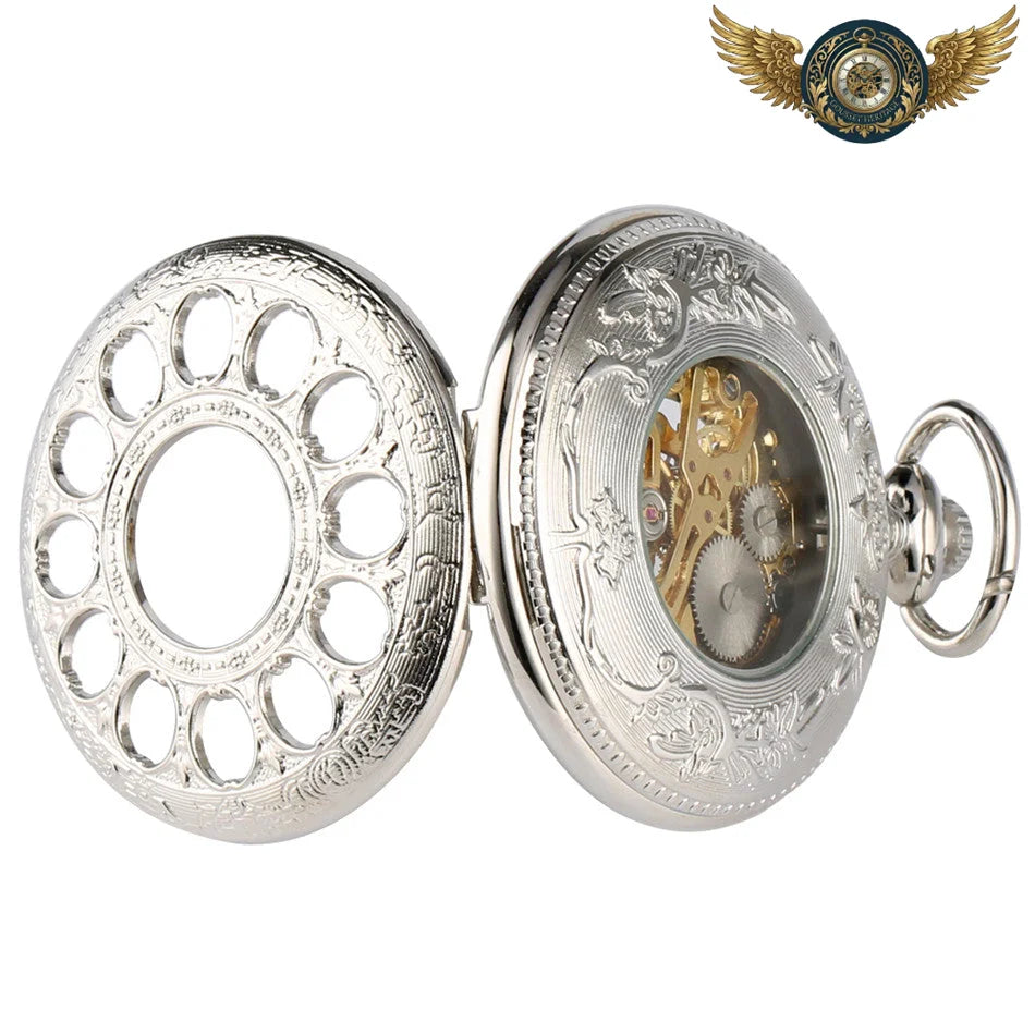 L'Horloger Steampunk - Montre Gousset Squelette Mécanique 45mm - Vue 8 - Gousset-heritage