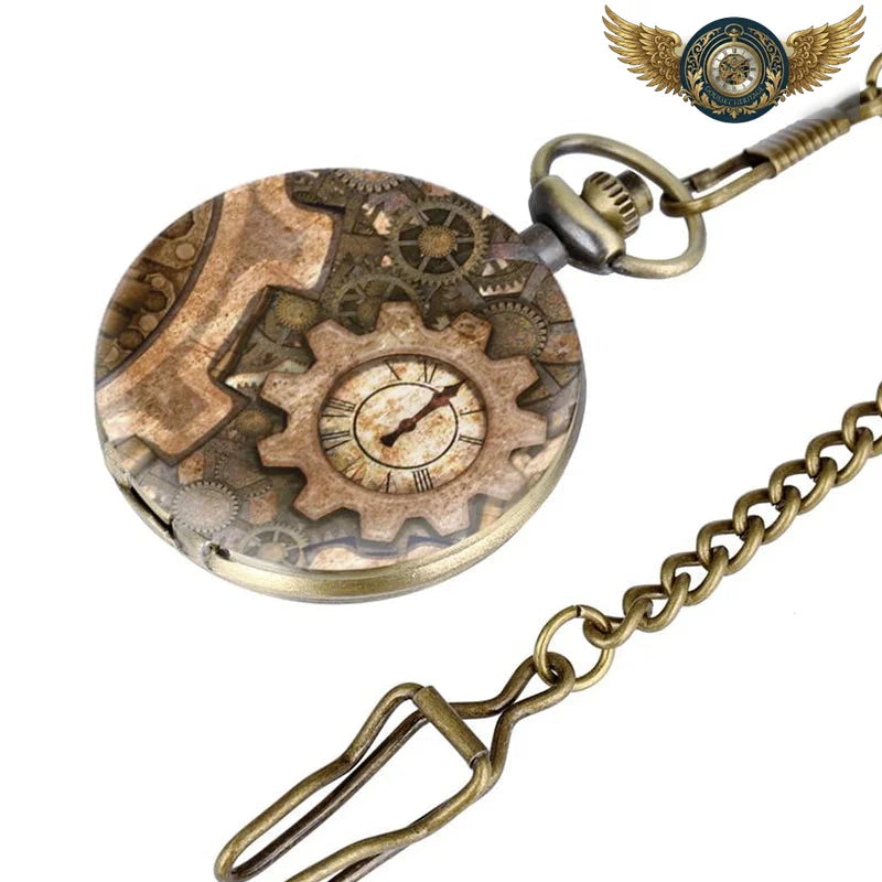L'Horloger de Londres - Montre Gousset Steampunk Quartz Bronze - Vue 10 - Gousset-heritage