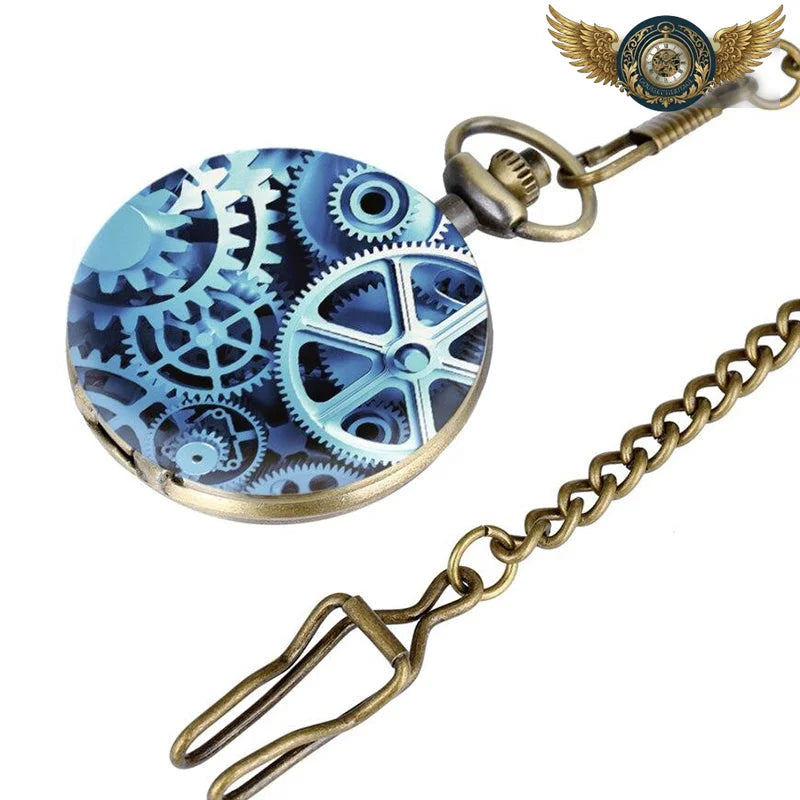 L'Horloger de Londres - Montre Gousset Steampunk Quartz Bronze - Vue 11 - Gousset-heritage