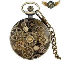 L'Horloger de Londres - Montre Gousset Steampunk Quartz Bronze - Gousset-heritage