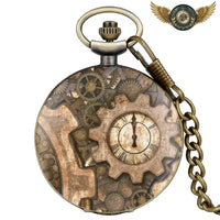 L'Horloger de Londres - Montre Gousset Steampunk Quartz Bronze - modèle 3 - Gousset-heritage