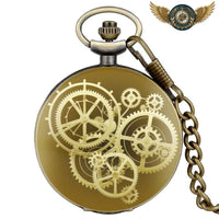 L'Horloger de Londres - Montre Gousset Steampunk Quartz Bronze - modèle 7 - Gousset-heritage