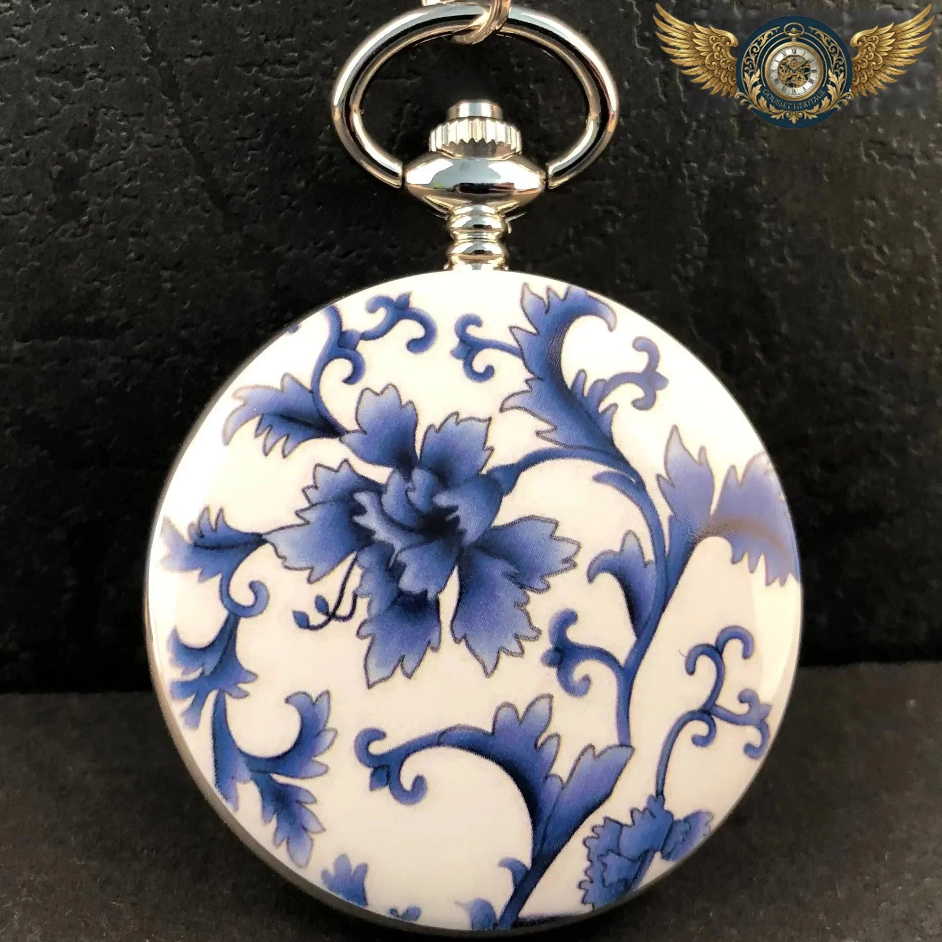 L'Hortensia - Montre Gousset Mécanique Demi-Chasseur Fleurie - Vue 9 - Gousset-heritage