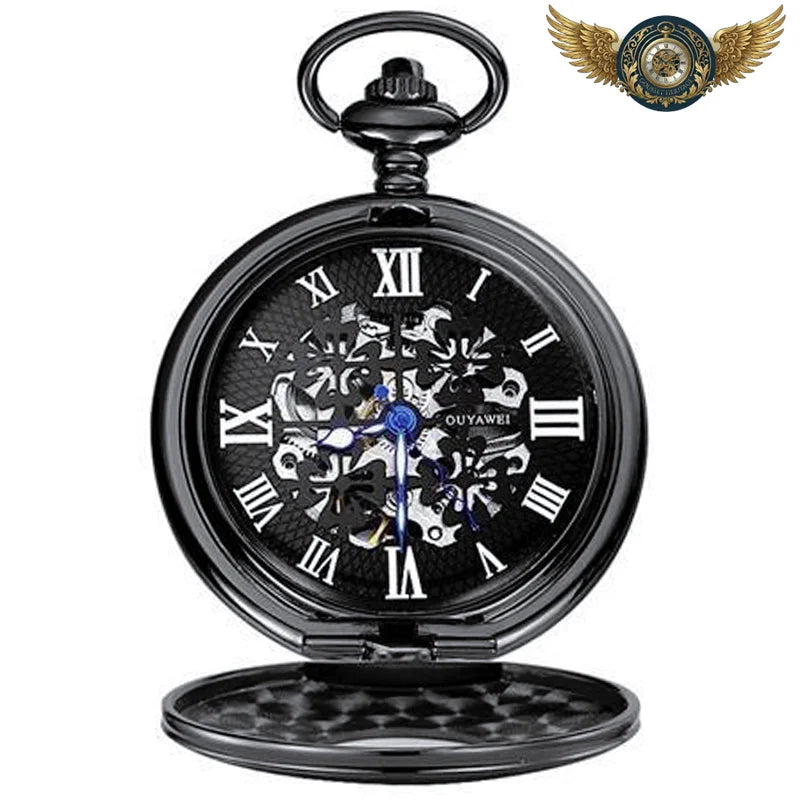 L'Impériale - Montre Gousset Mécanique Ornée Demi-Savonnette - Noir - Gousset-heritage