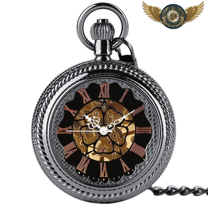 L'Industriel - Montre Gousset Mécanique Squelette Anthracite - Vue 1 - Gousset-heritage