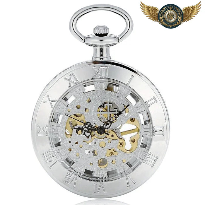 L'Ingénieur - Montre Gousset Double Squelette Mécanique Argent - Vue 1 - Gousset-heritage