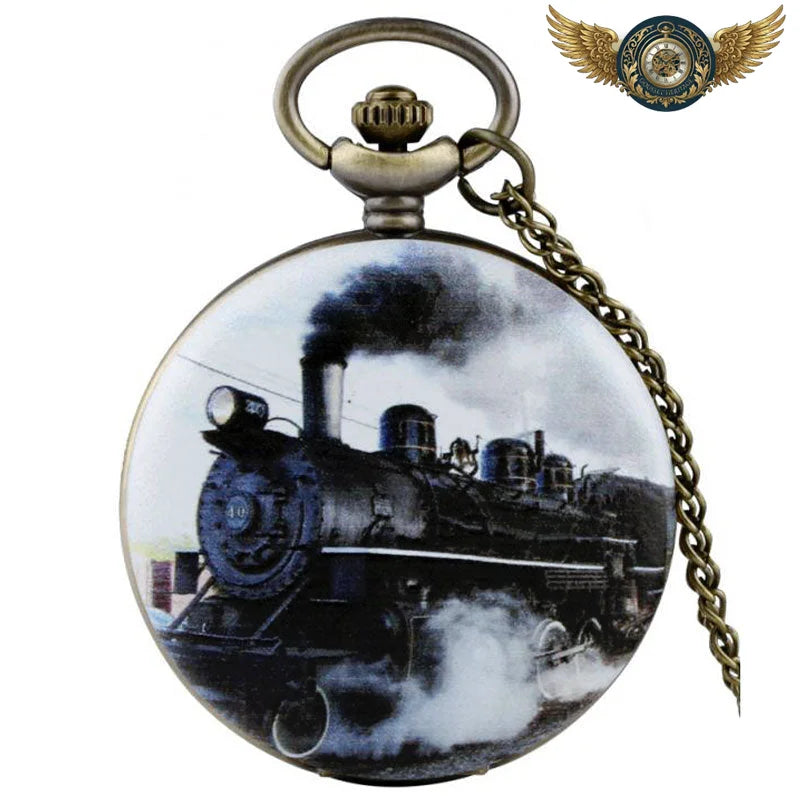 L'Ingénieur - Montre Gousset Full Hunter Bronze Locomotive - Vue 2 - Gousset-heritage