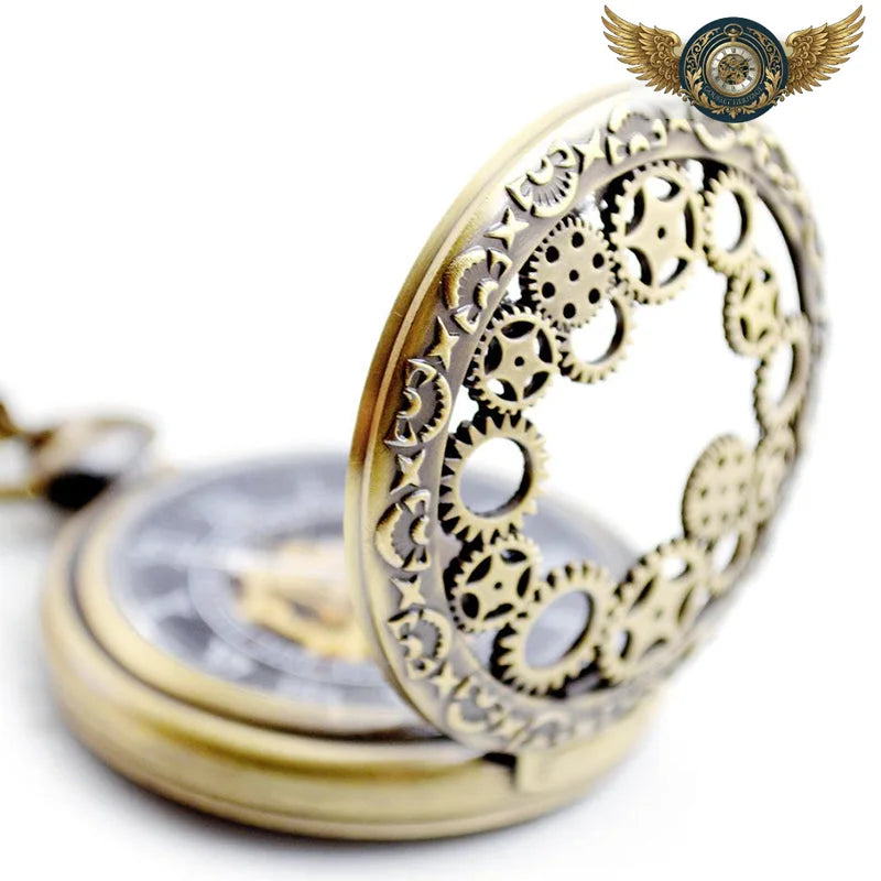 L'Ingénieur - Montre Gousset Mécanique Squelette Patine Antique - Vue 4 - Gousset-heritage