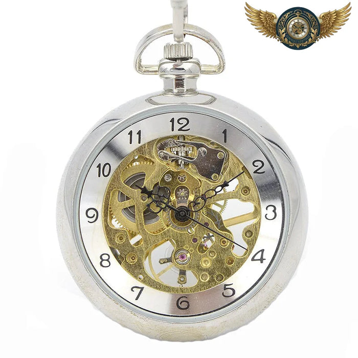 L'Ingénieur - Montre Gousset Squelette Mécanique Acier - Vue 1 - Gousset-heritage