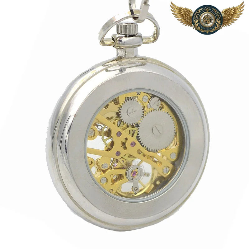 L'Ingénieur - Montre Gousset Squelette Mécanique Acier