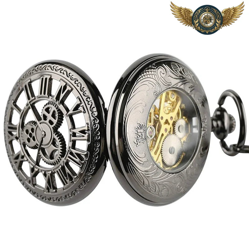 L'Ingénieur - Montre Gousset Squelette Mécanique Chasseur - Vue 3 - Gousset-heritage