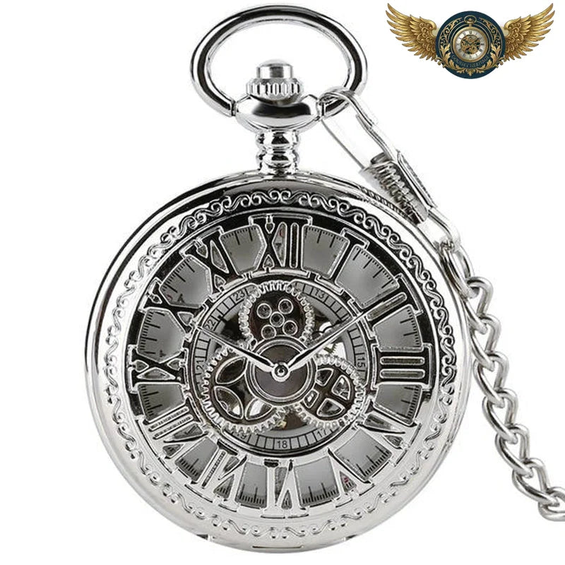 L'Ingénieur - Montre Gousset Squelette Mécanique Chasseur - Argent - Gousset-heritage