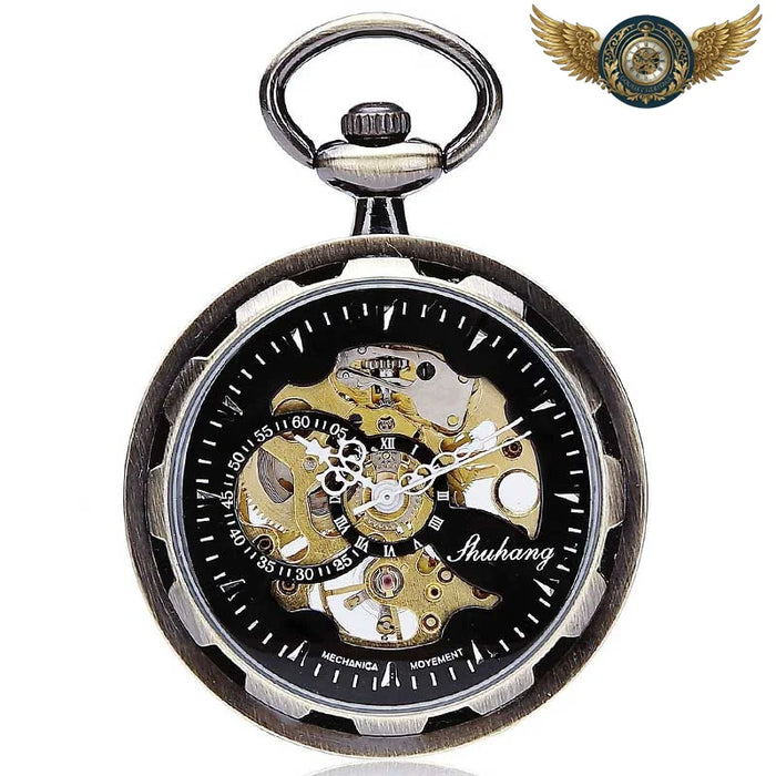 L'Ingénieur - Montre de Poche Squelette, Finition Bronze Vieilli - Vue 1 - Gousset-heritage