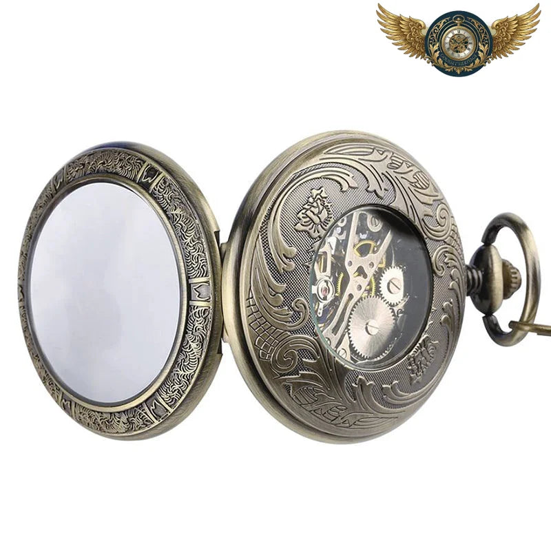 L'Ingénieur Néo-Victorien - Montre Squelette Bronze Patiné - Vue 4 - Gousset-heritage