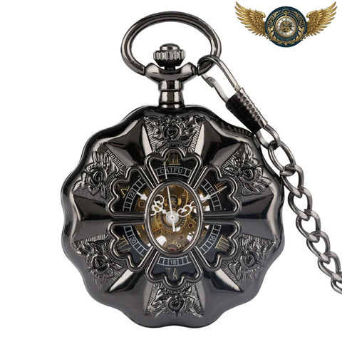 L'Ingénieur Noir - Montre Gousset Mécanique Demi-Chasseur - Vue 1 - Gousset-heritage